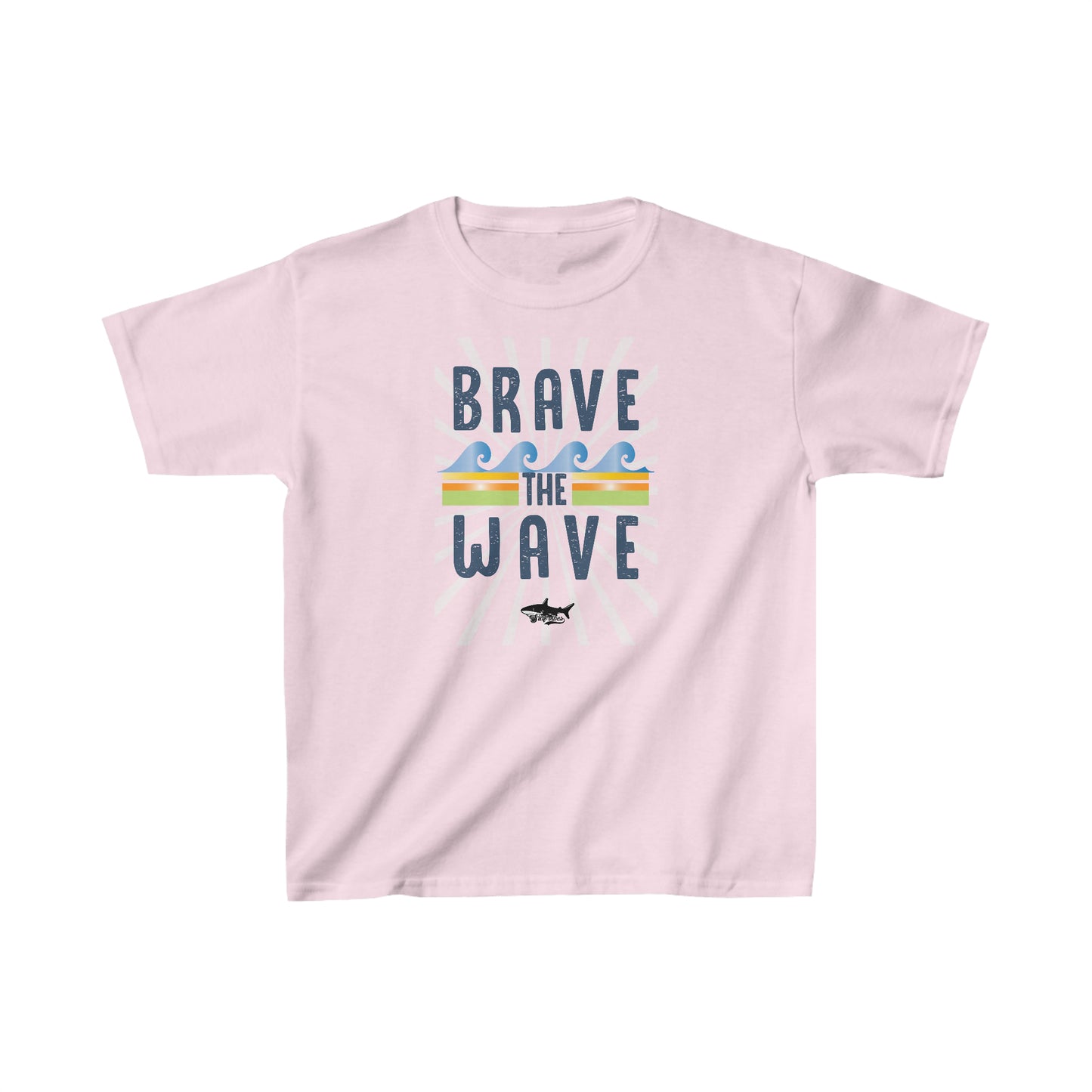KIDS BRAVE THE WAVE CUTE SHARK Heavy Cotton™ Tee - OCEANE