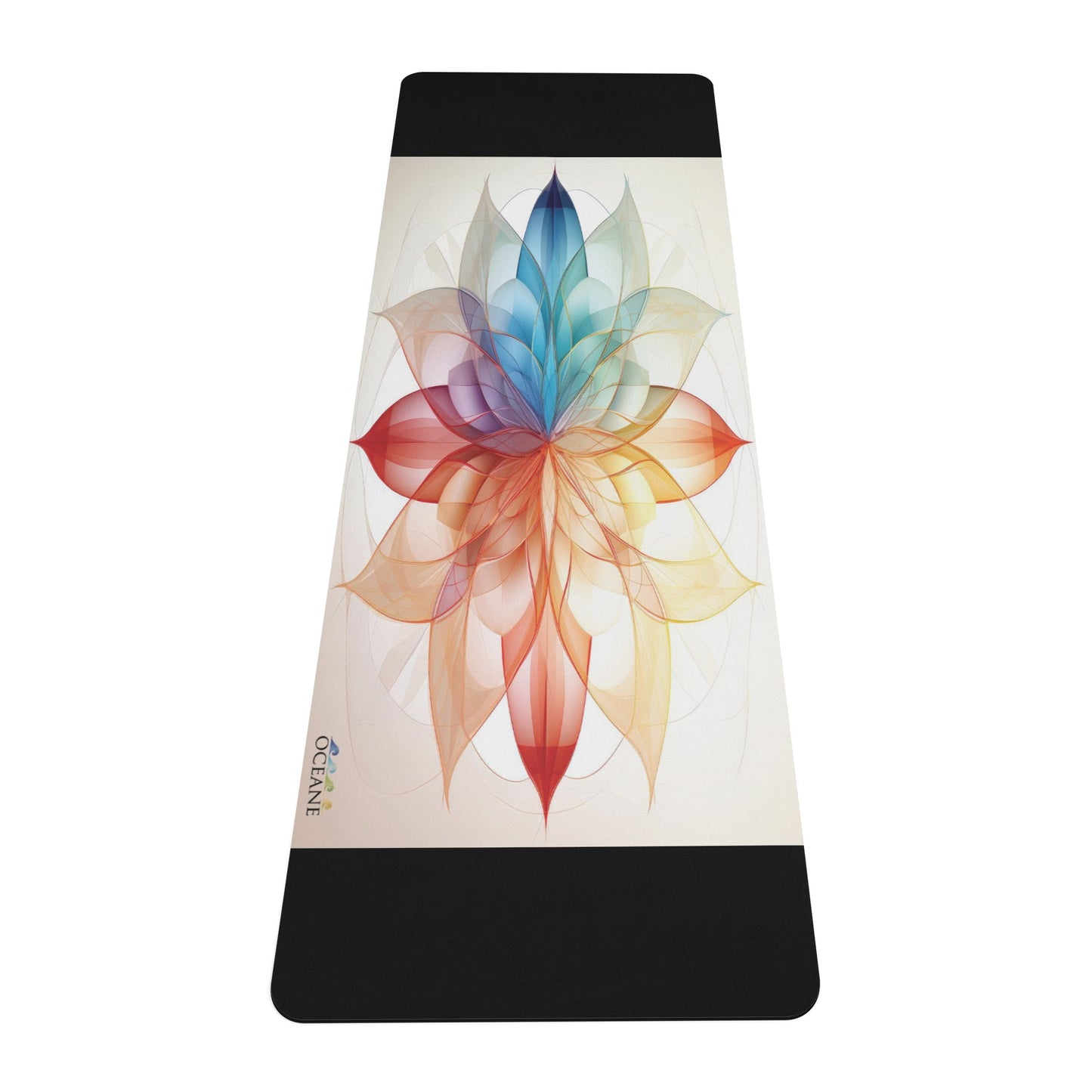 Flower of Life Yoga Mat Color Focus Mandala 4mm Rubber - OCEANE