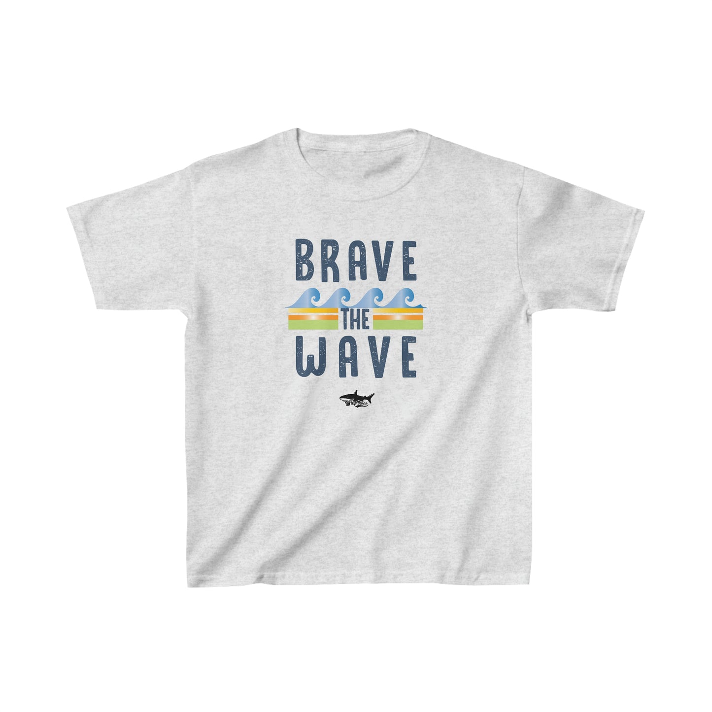 KIDS BRAVE THE WAVE CUTE SHARK Heavy Cotton™ Tee - OCEANE