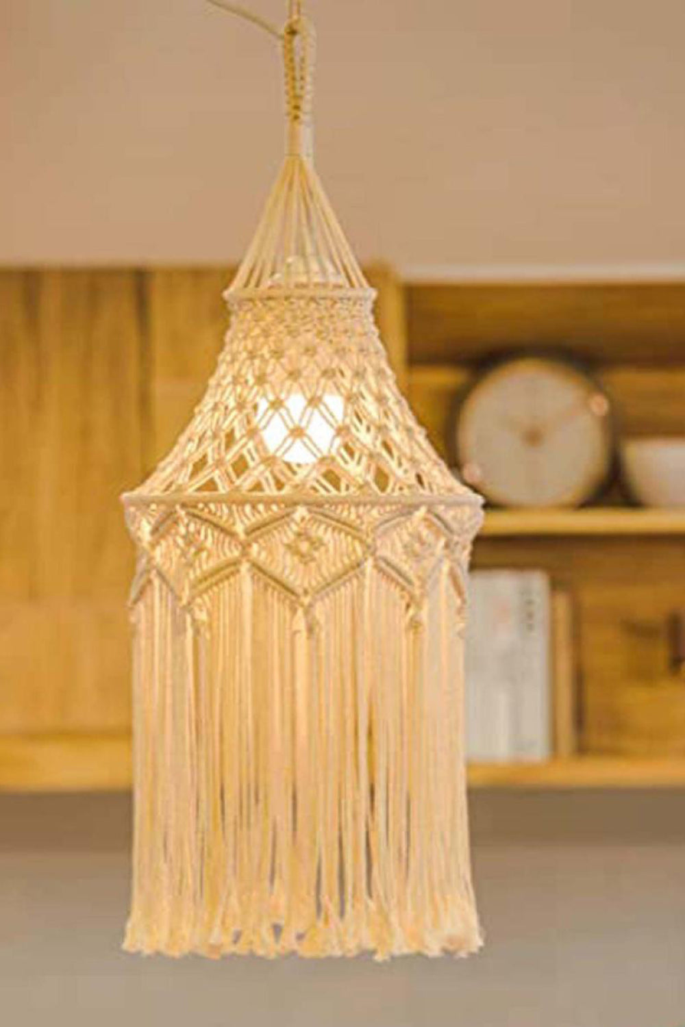 Macrame Hanging Lampshade - OCEANE
