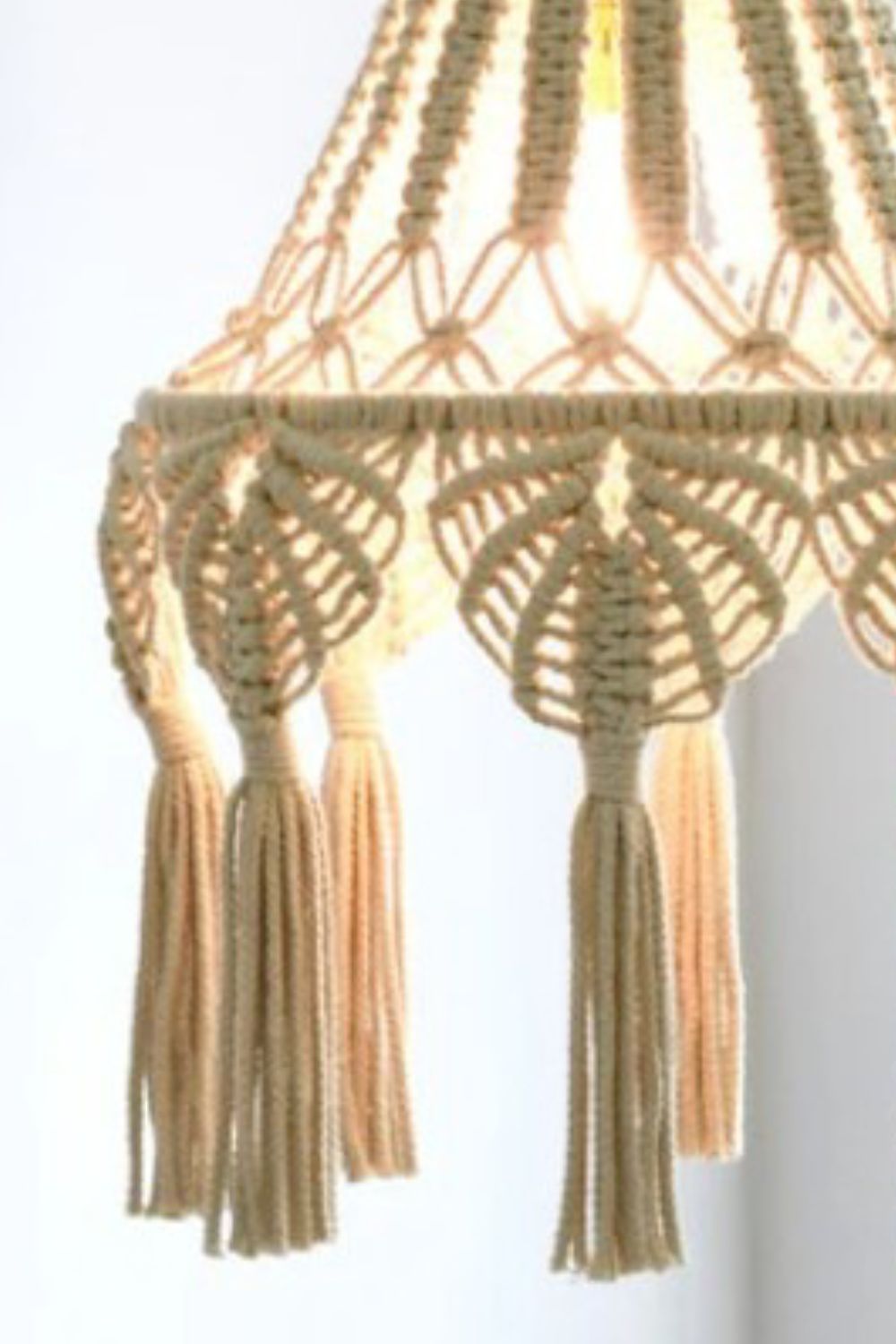 Macrame Hanging Lampshade - OCEANE