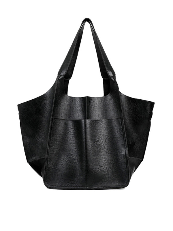 Large Bag Soft Leather Large One Shoulder Portable Tote Bag~ many colors!