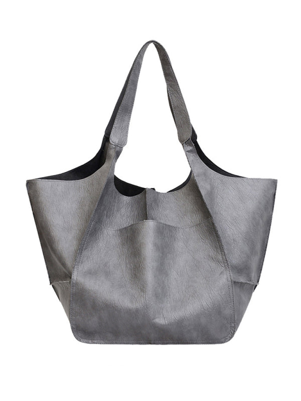Large Bag Soft Leather Large One Shoulder Portable Tote Bag~ many colors!