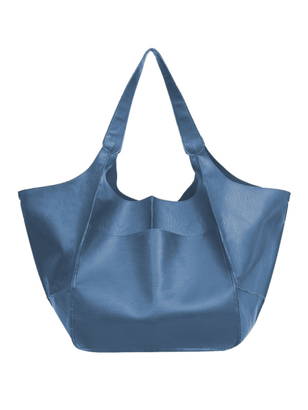 Large Bag Soft Leather Large One Shoulder Portable Tote Bag~ many colors!