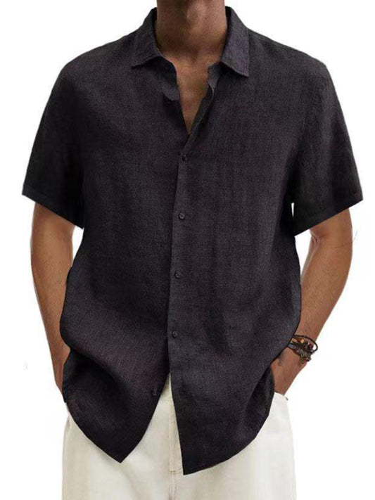 Men's Woven Casual Short Sleeve Shirt - OCEANE