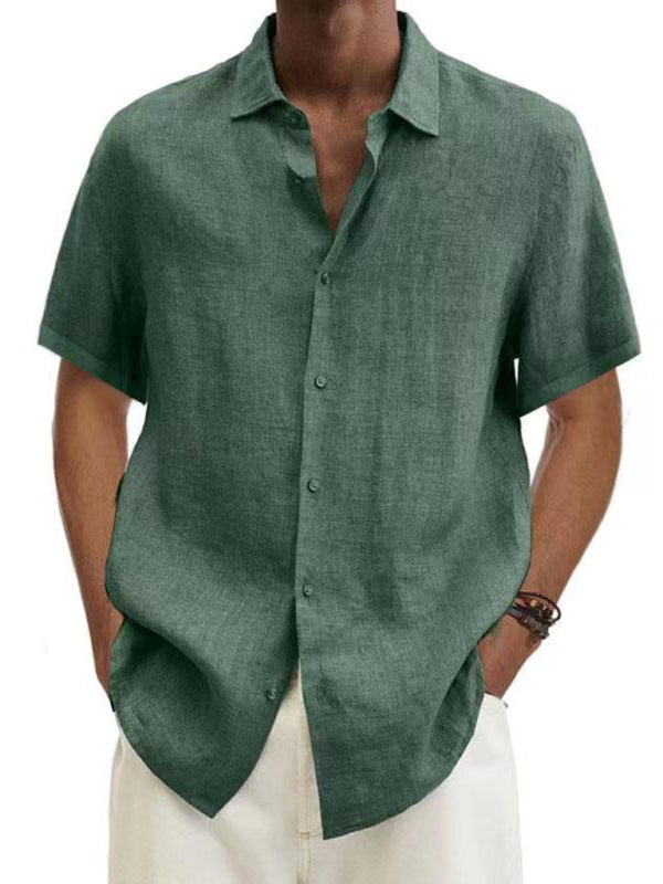 Men's Woven Casual Short Sleeve Shirt - OCEANE