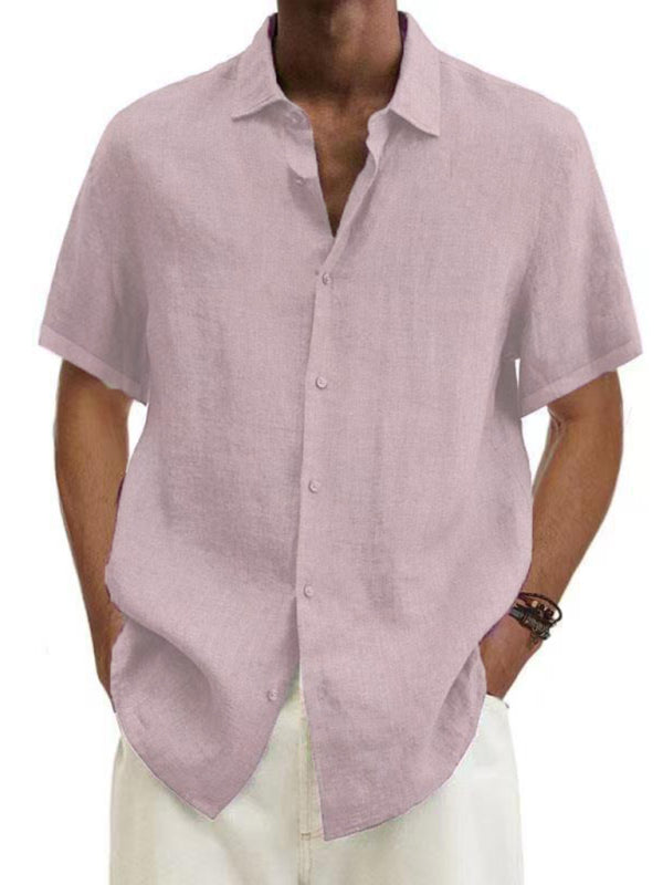 Men's Woven Casual Short Sleeve Shirt - OCEANE