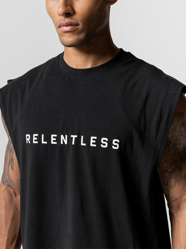 Men's Sports Loose Round Neck Quick Dry Sleeveless Active Tank
