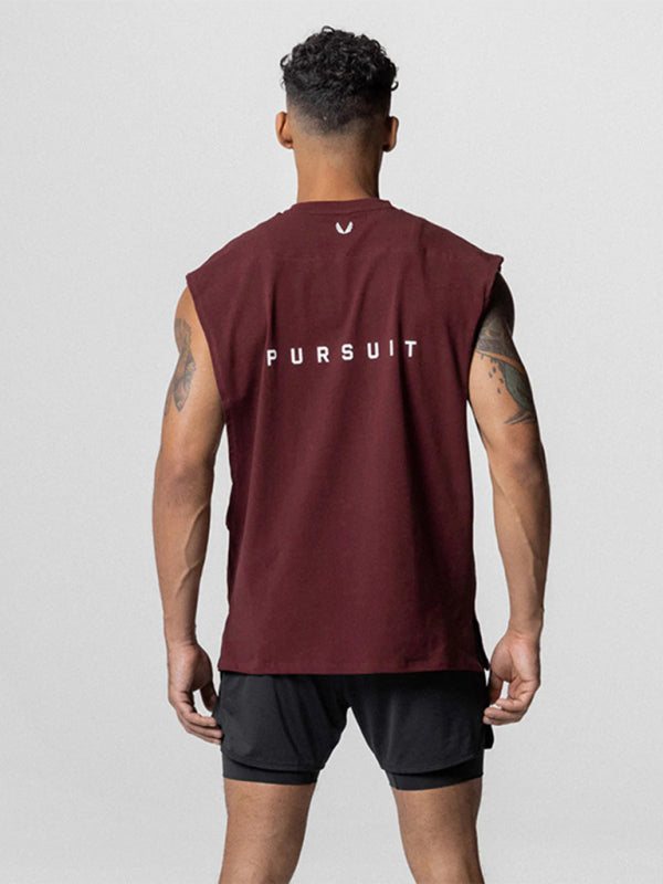 Men's Sports Loose Round Neck Quick Dry Sleeveless Active Tank