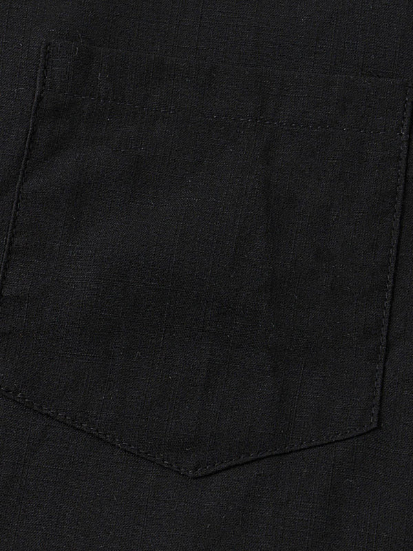 Men's Solid Color Linen Short Sleeve With Matching Shorts Pajamas - OCEANE