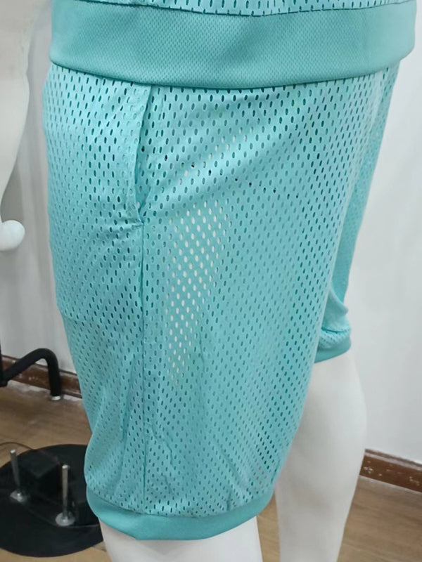 Short-sleeved shorts Knit lapel cardigan Short-sleeved men's suit