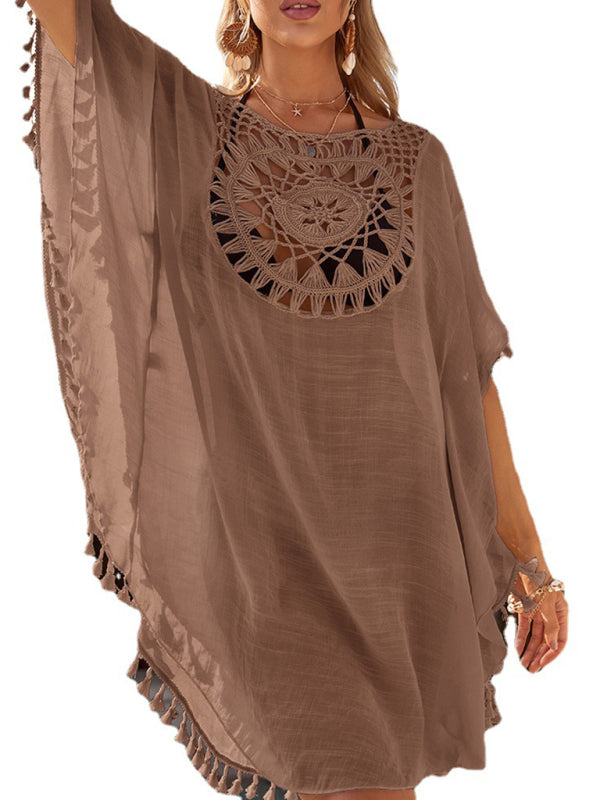 Sexy off-shoulder beach blouse cover-up ~7 colors to choose!