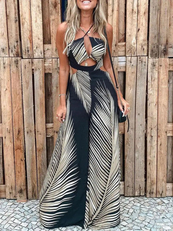 Women's Tropical Flow Wide Pant Jumpsuit
