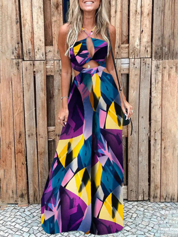 Women's Tropical Flow Wide Pant Jumpsuit