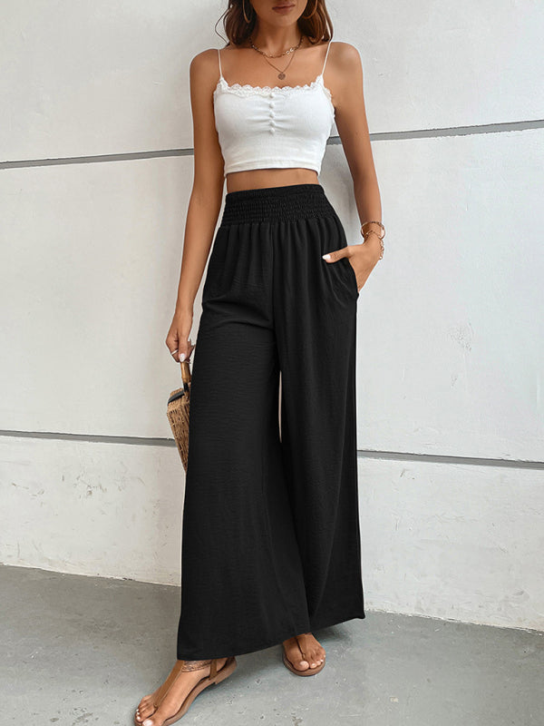 New casual solid color flared wide-leg pants~7 colors to choose!