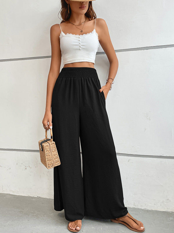 New casual solid color flared wide-leg pants~7 colors to choose!