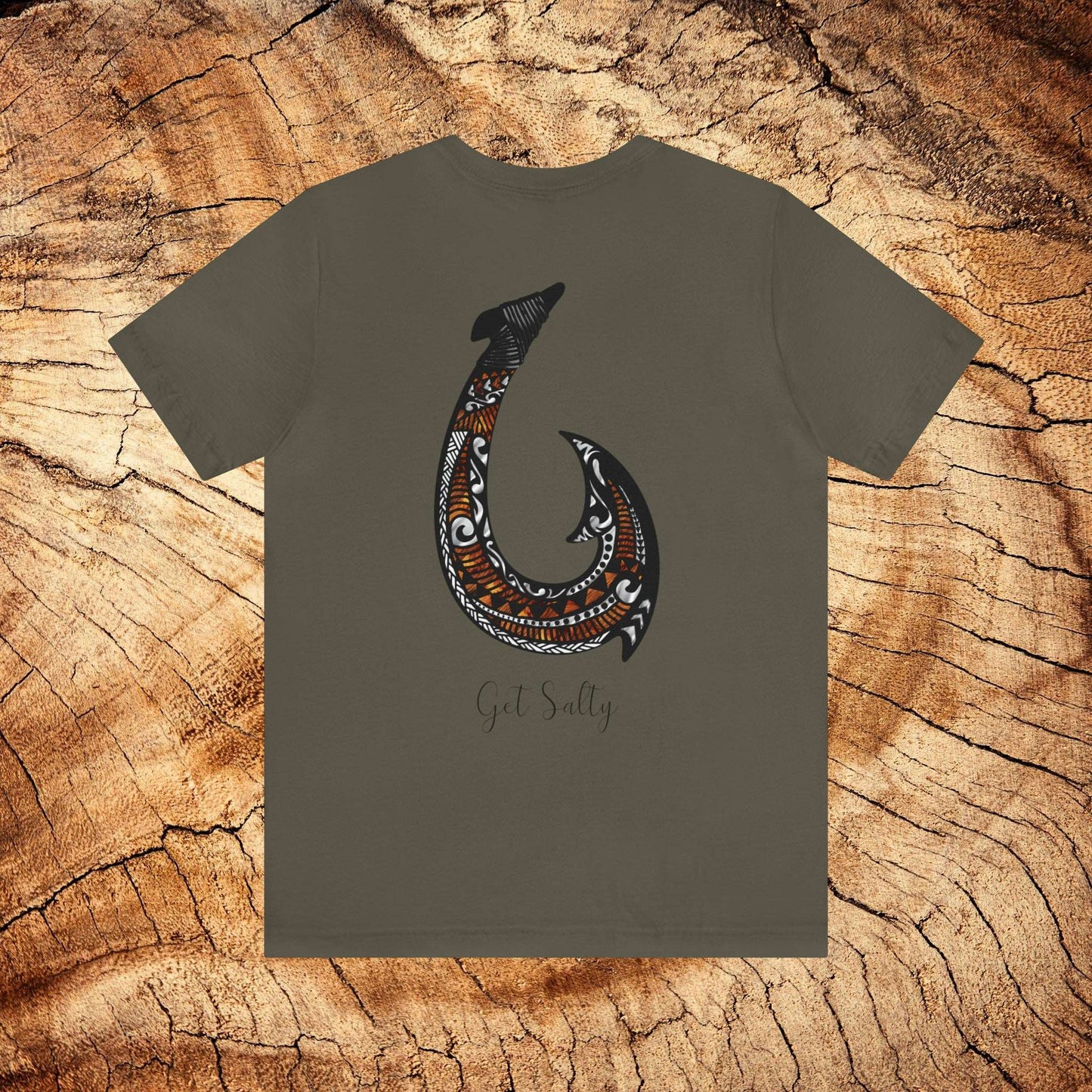 GET SALTY Living the Ocean Life KOA Fish Hook Super Soft Unisex Jersey Short Sleeve Tee - OCEANE