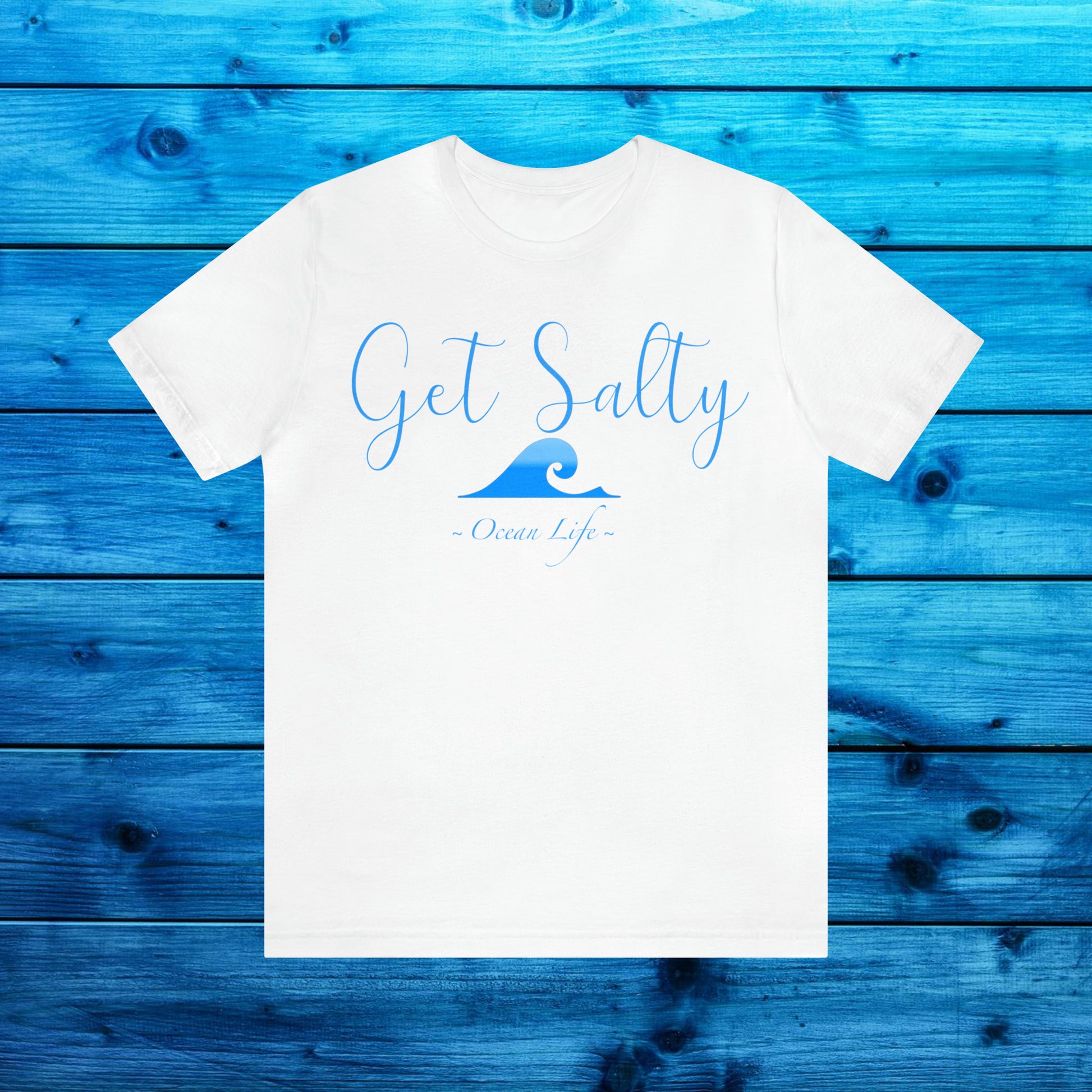 GET SALTY Ocean Life  Unisex Jersey Short Sleeve Tee-simple print, front only - OCEANE