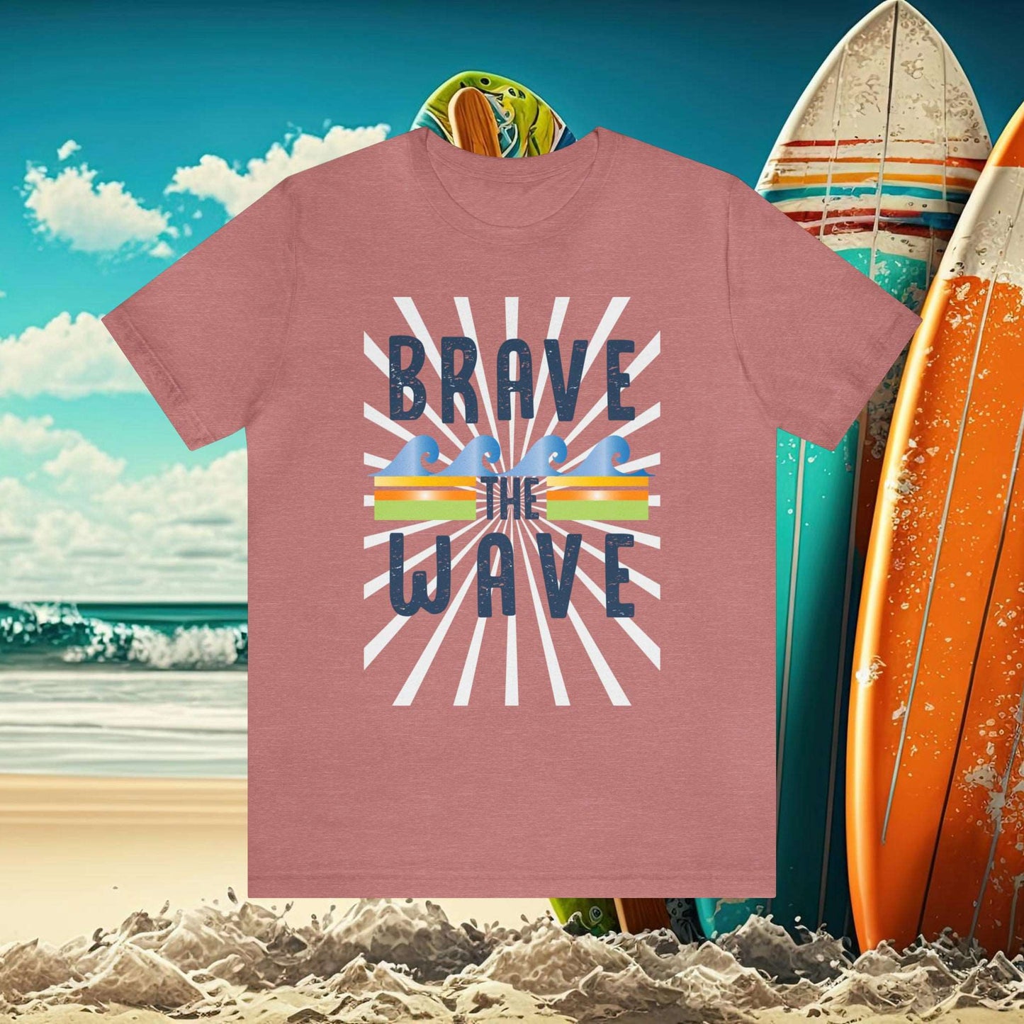 BRAVE THE WAVE Jersey Short Sleeve Tee - OCEANE