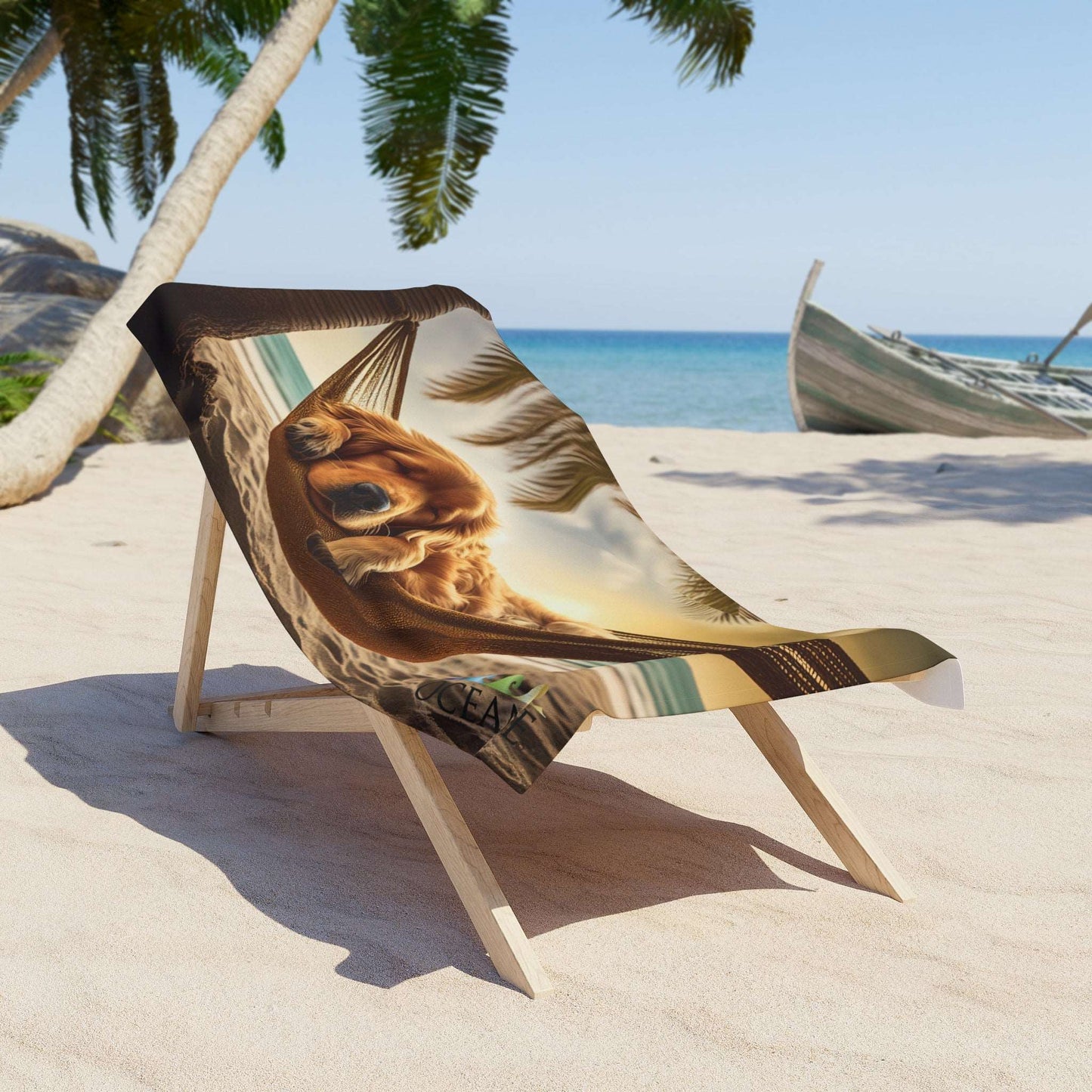 Beach Hammock Paradise Puppy Beach Towel - OCEANE