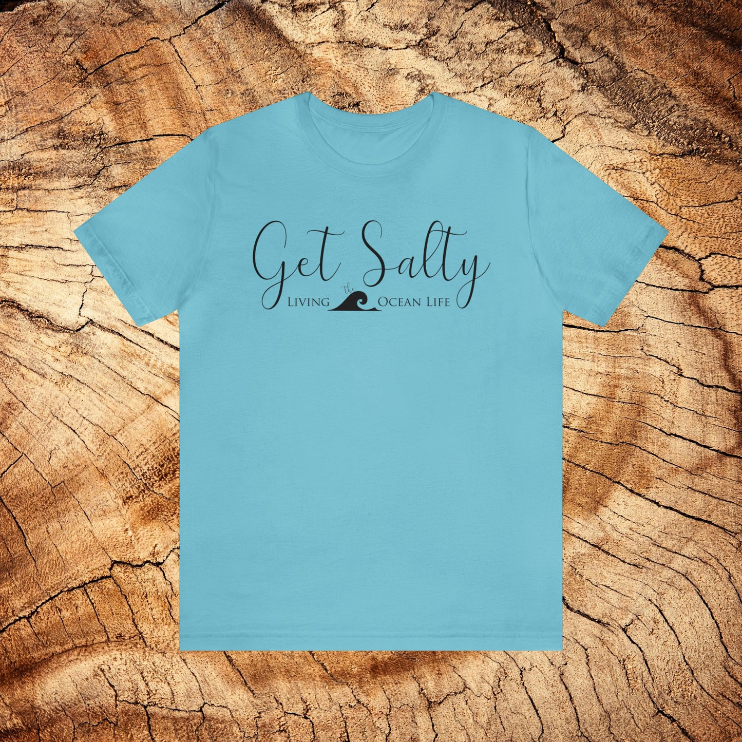 GET SALTY Living the Ocean Life KOA Fish Hook Super Soft Unisex Jersey Short Sleeve Tee - OCEANE