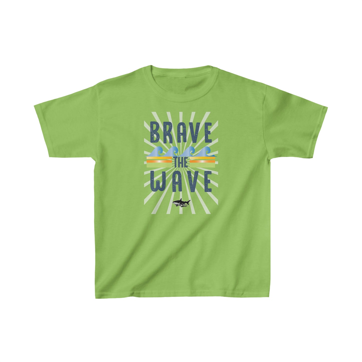 KIDS BRAVE THE WAVE  CUTE SHARK Heavy Cotton™ Tee - OCEANE