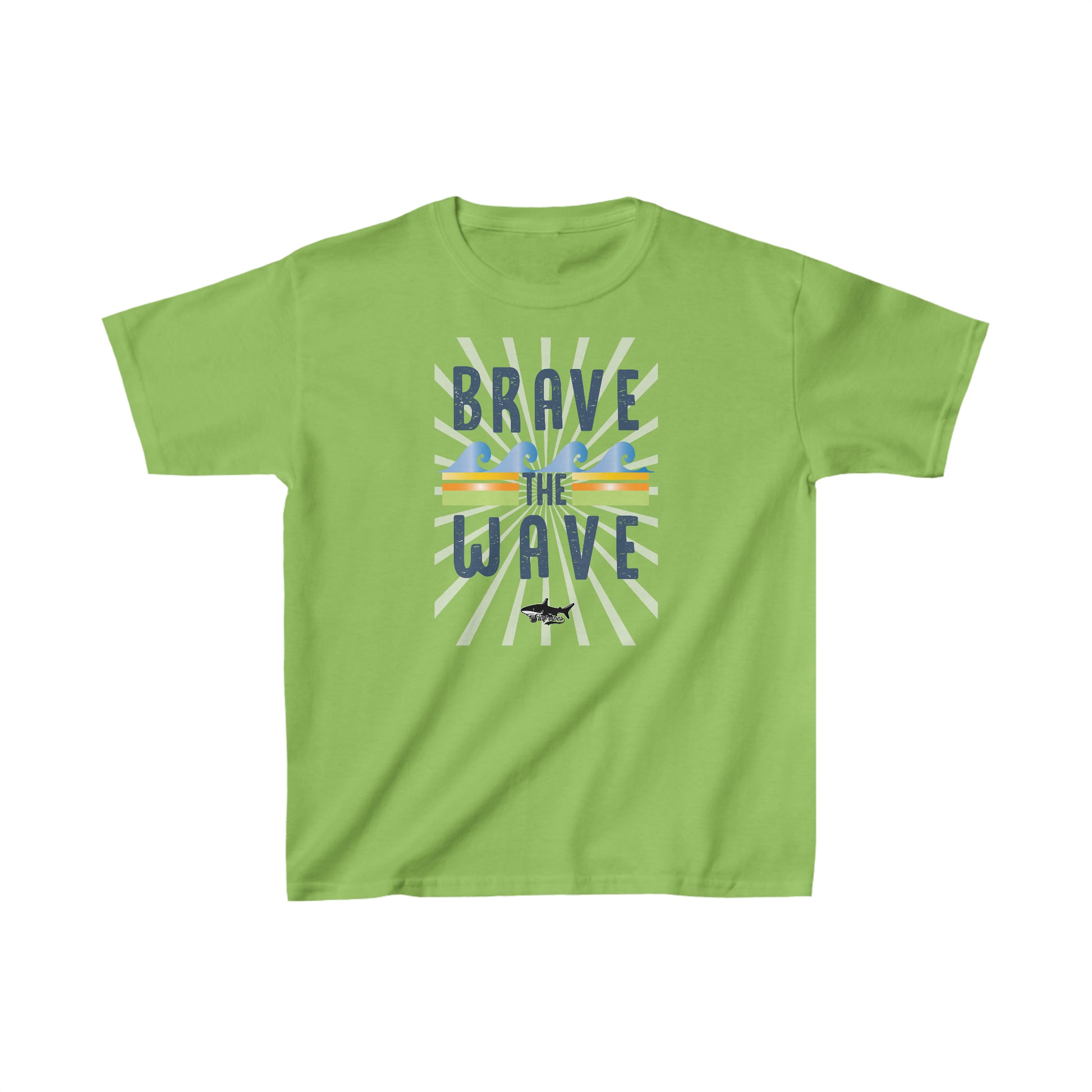 KIDS BRAVE THE WAVE  CUTE SHARK Heavy Cotton™ Tee - OCEANE