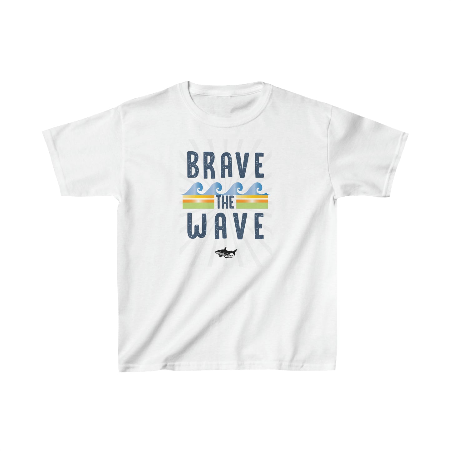 KIDS BRAVE THE WAVE  CUTE SHARK Heavy Cotton™ Tee - OCEANE