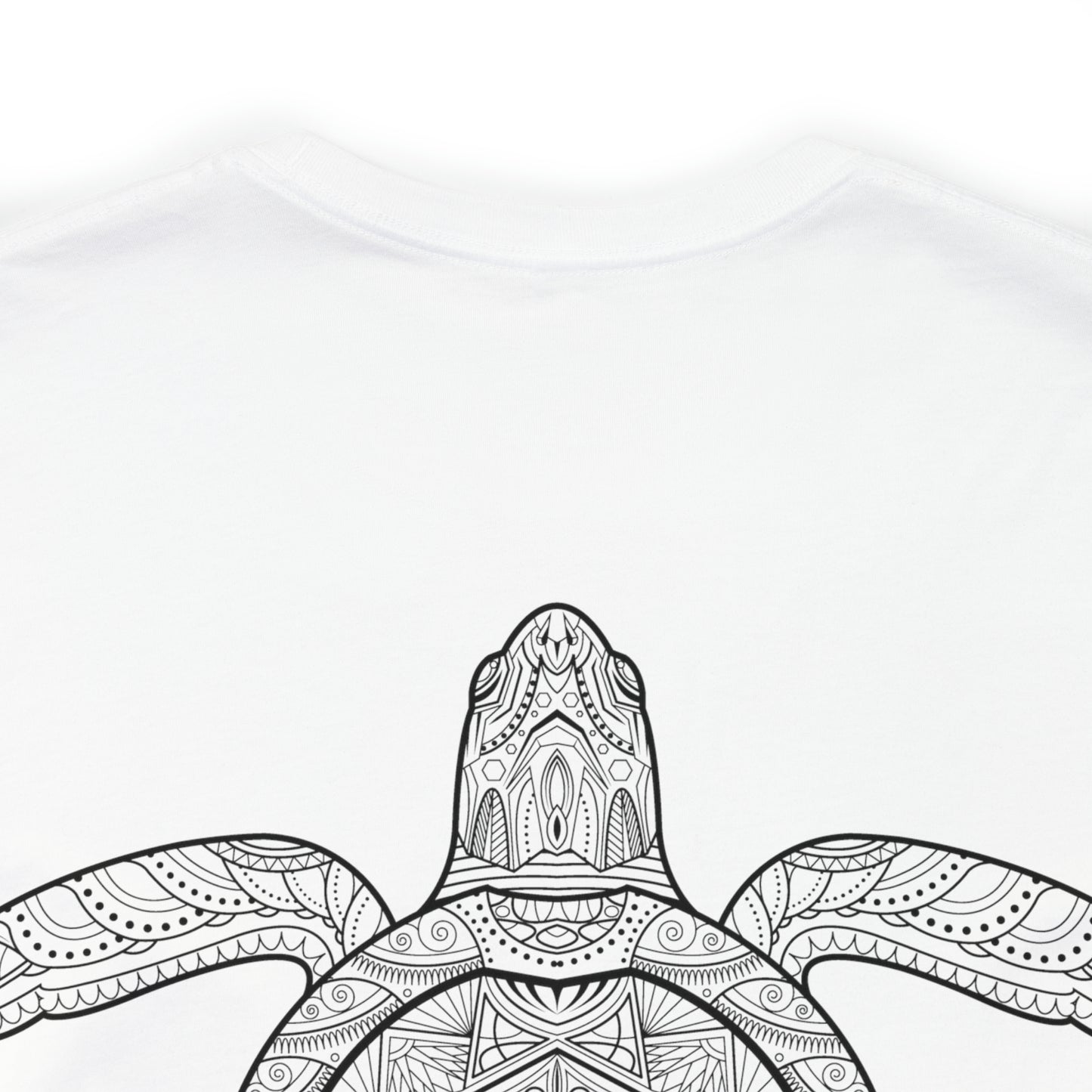 GET SALTY Living the Ocean Life, Turtle print -black- on Super Soft Jersey Short Sleeve Tee - OCEANE