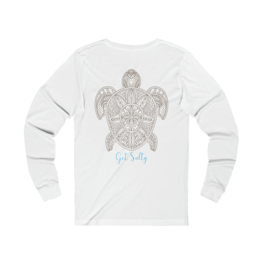 GET SALTY Ocean Life Turtle  -Super Soft - Jersey Long Sleeve Tee - OCEANE