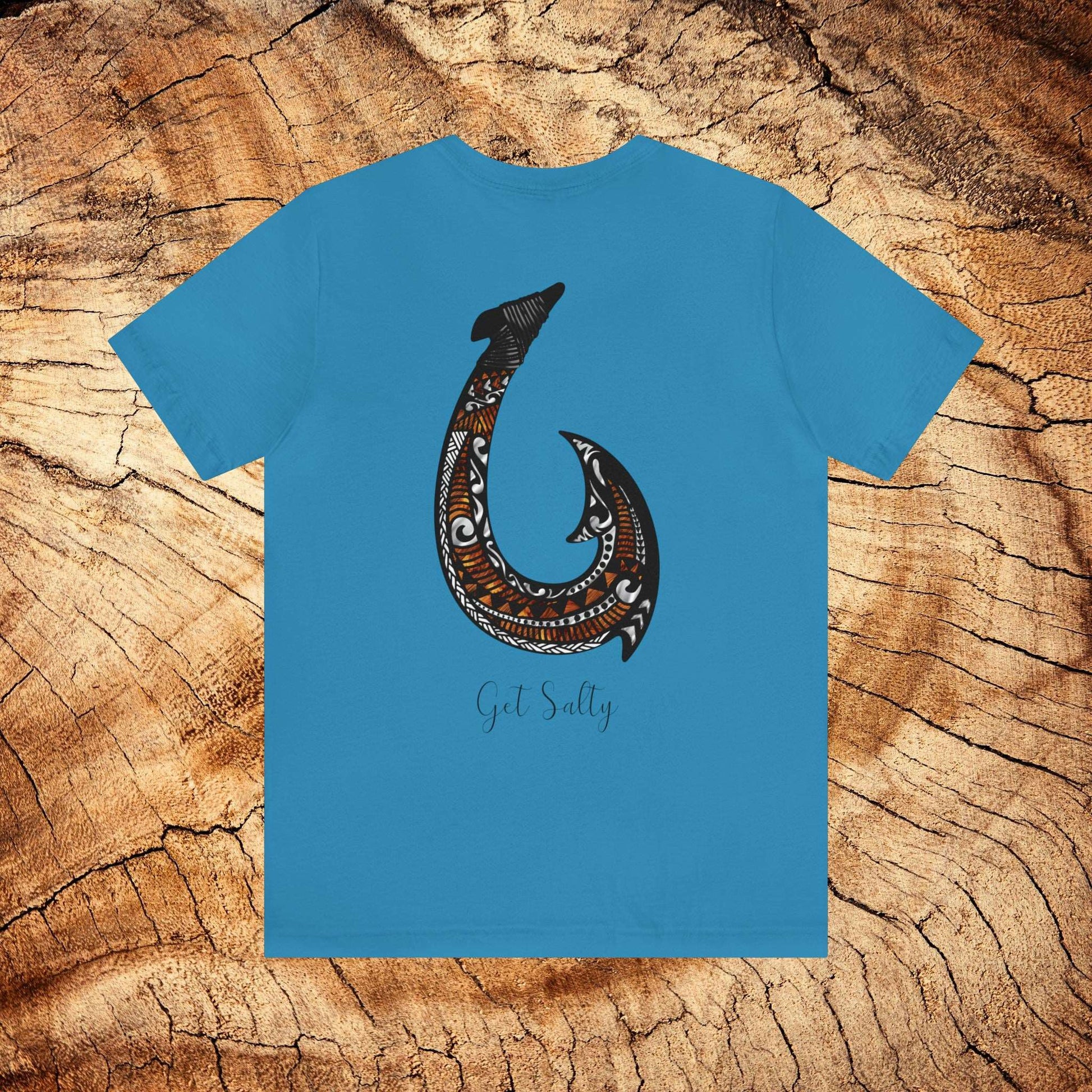 GET SALTY Living the Ocean Life KOA Fish Hook Super Soft Unisex Jersey Short Sleeve Tee - OCEANE