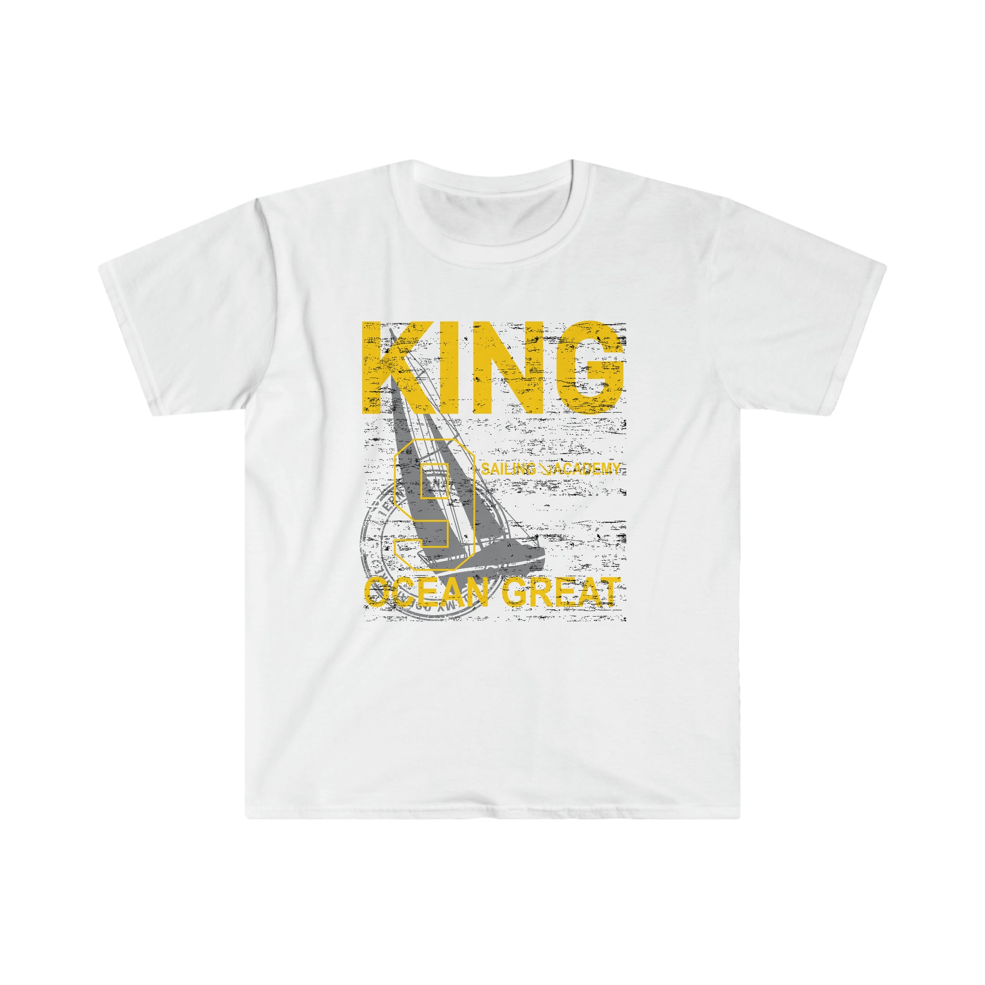 Men's  Softstyle T-Shirt KING OF THE SEA OCEAN GREAT SAILBOAT - OCEANE