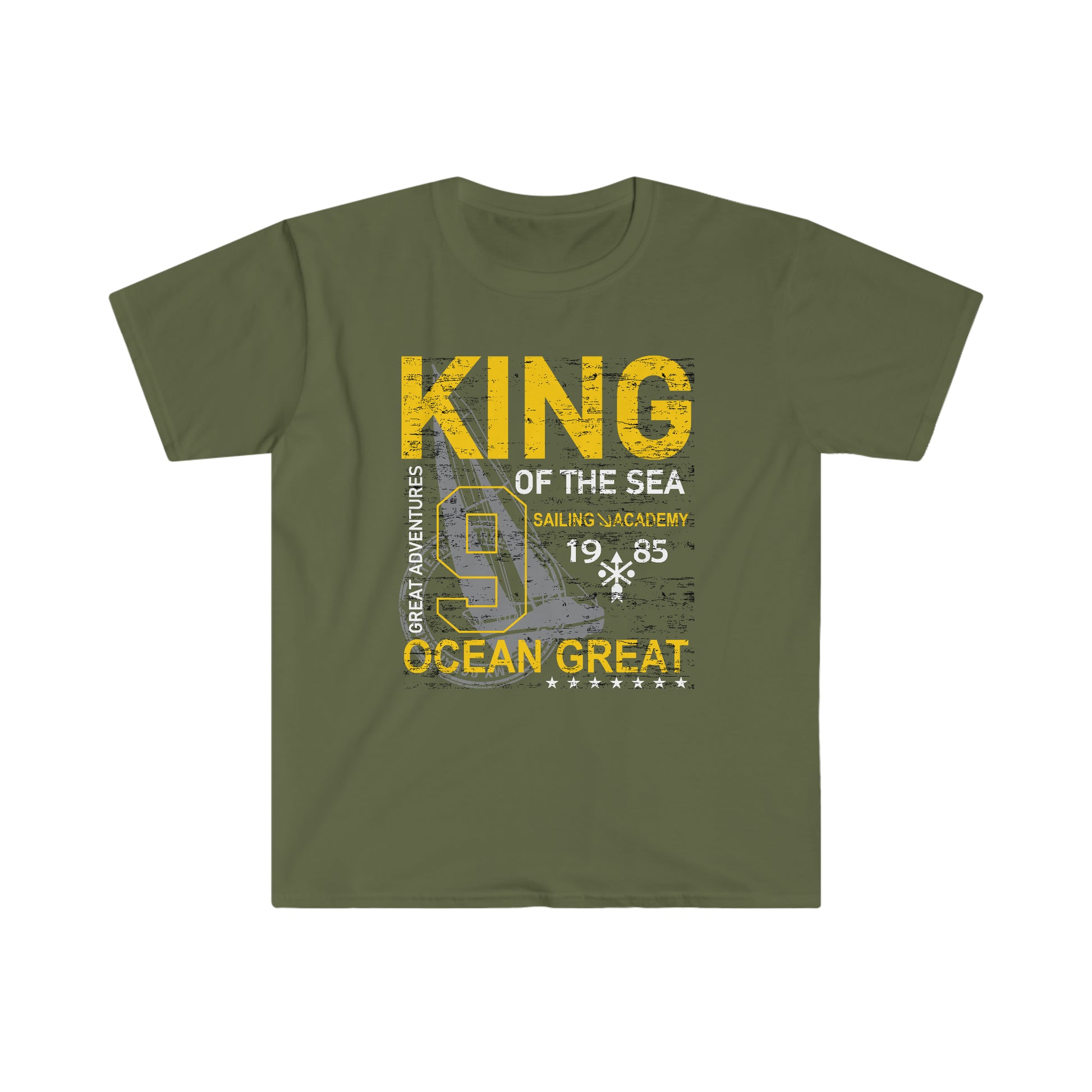 Men's  Softstyle T-Shirt KING OF THE SEA OCEAN GREAT SAILBOAT - OCEANE