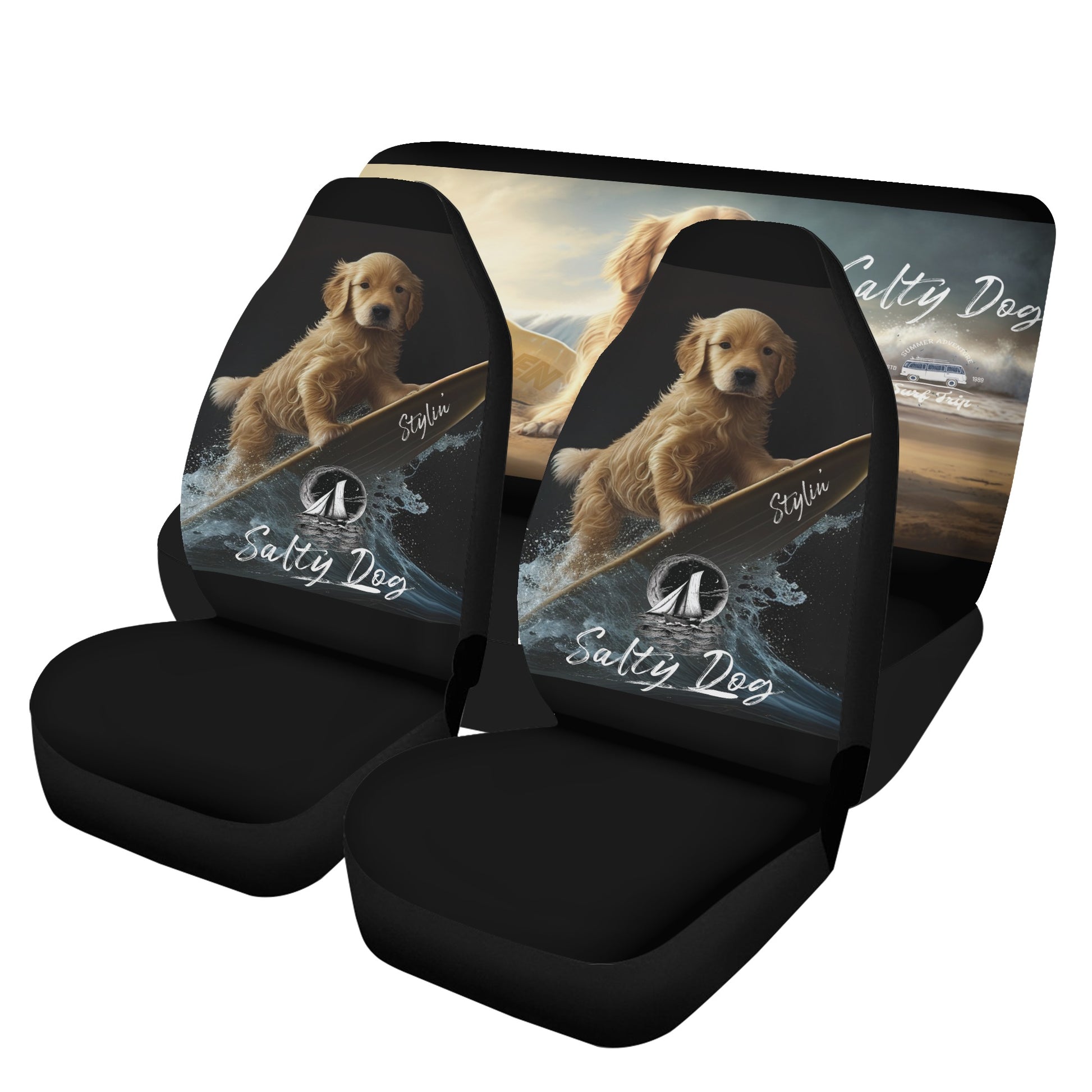 Salty Dog Beach Car Seat Cover Set - OCEANE