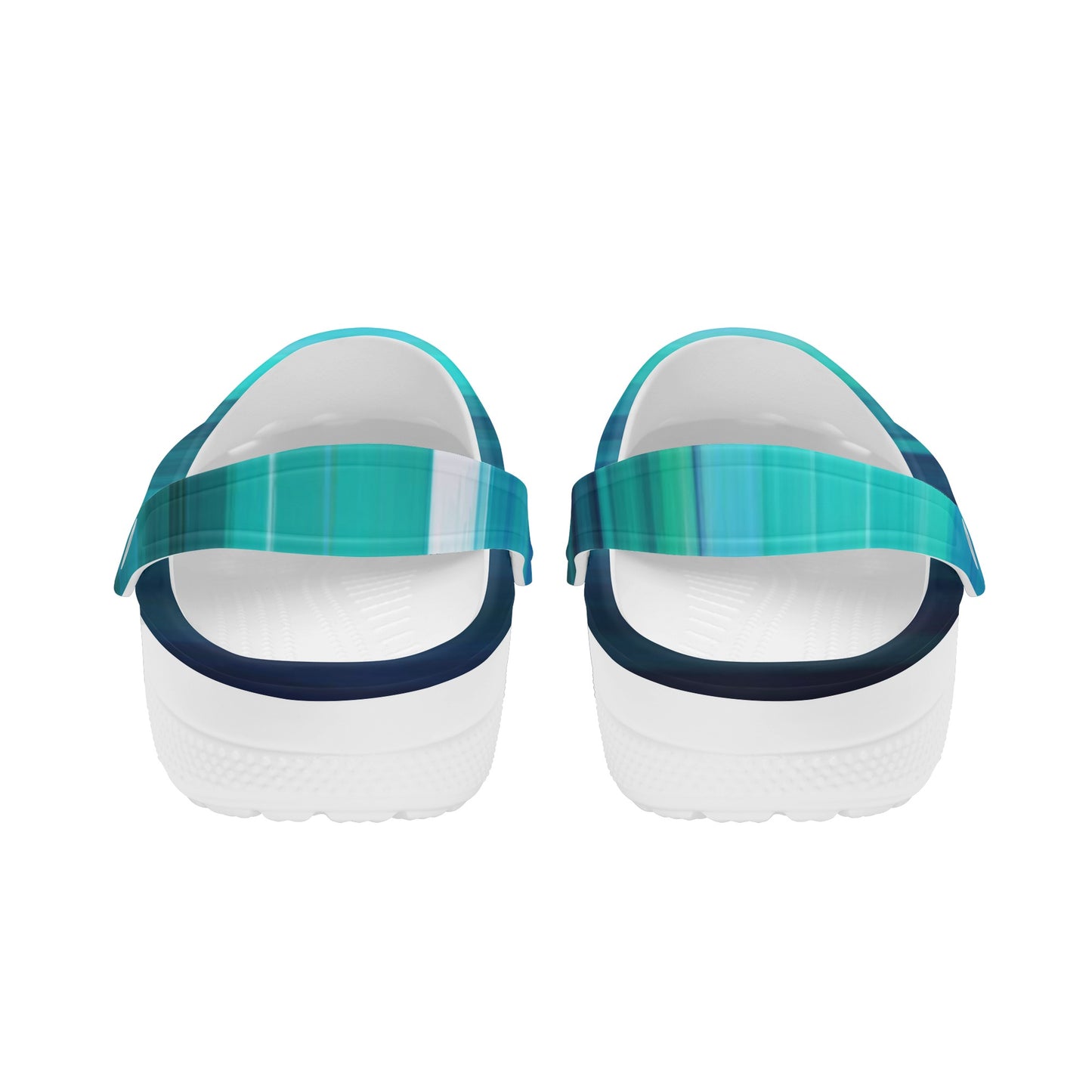 Women's Beach Wave  Blue Green Slider Style Clogs - OCEANE