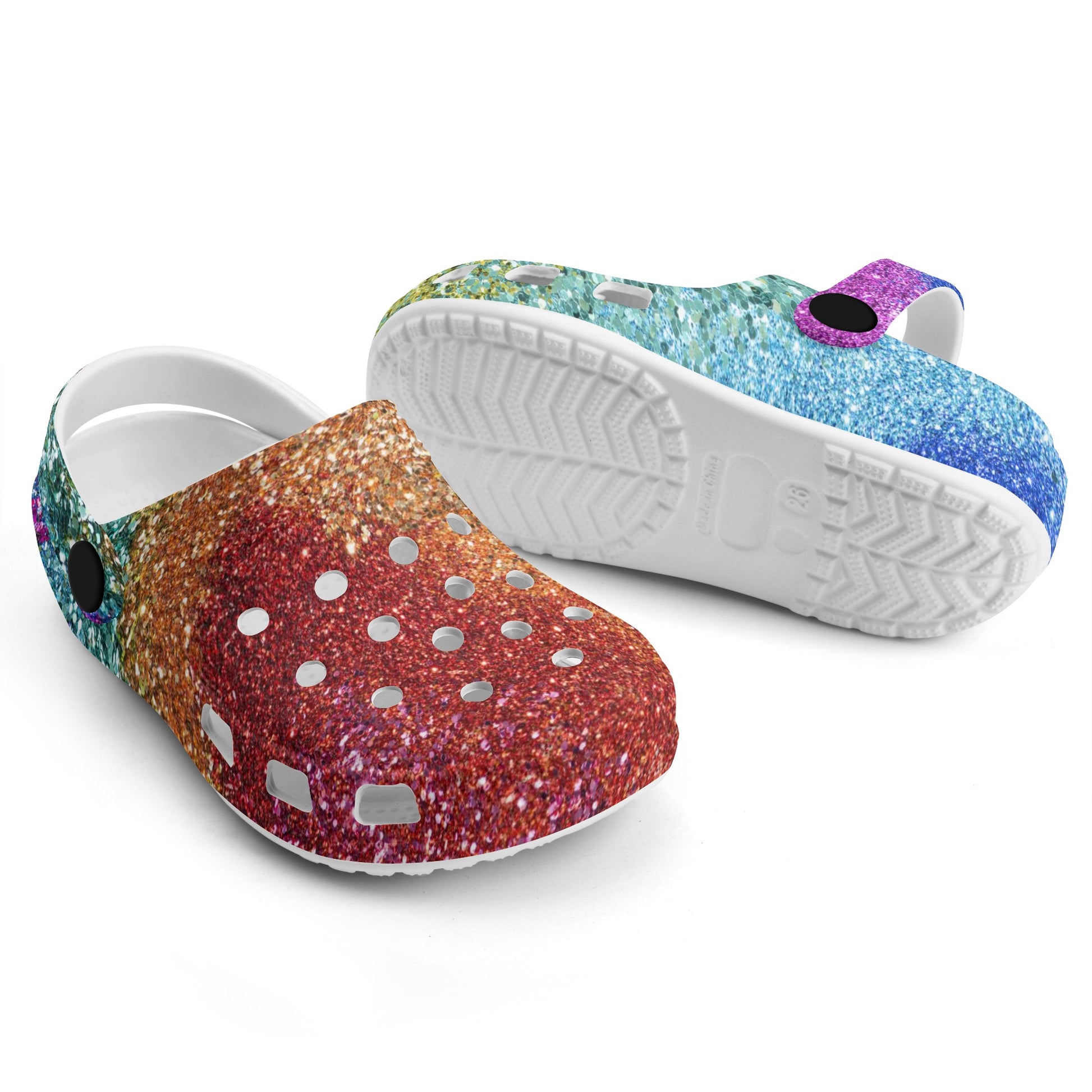 Kids Rainbow Sky Sparkle Clogs - OCEANE