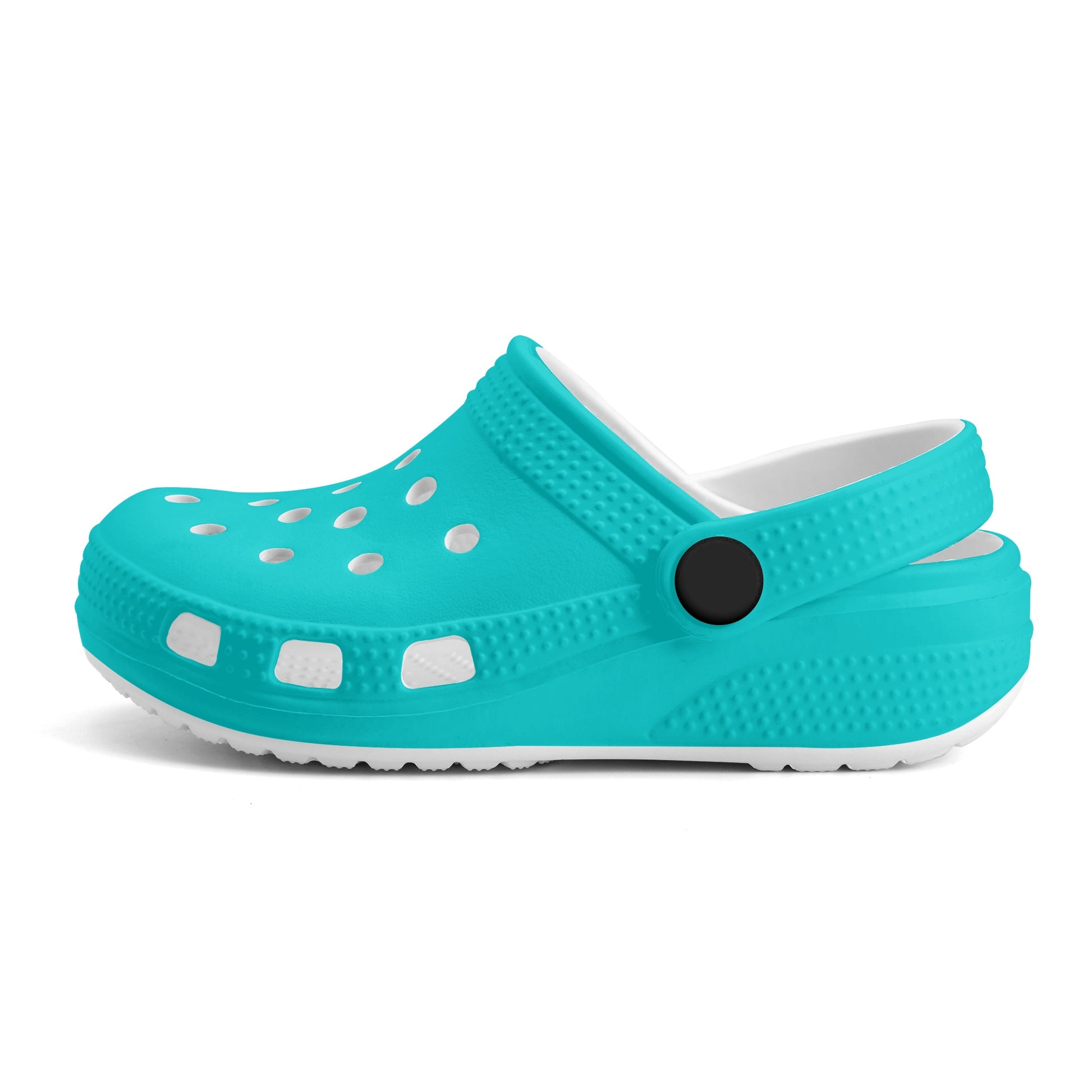 Kids Crocodile Clogs Everyday Play, Beach, and Activity Slip On Shoes in Teal, Tan, & Green - OCEANE