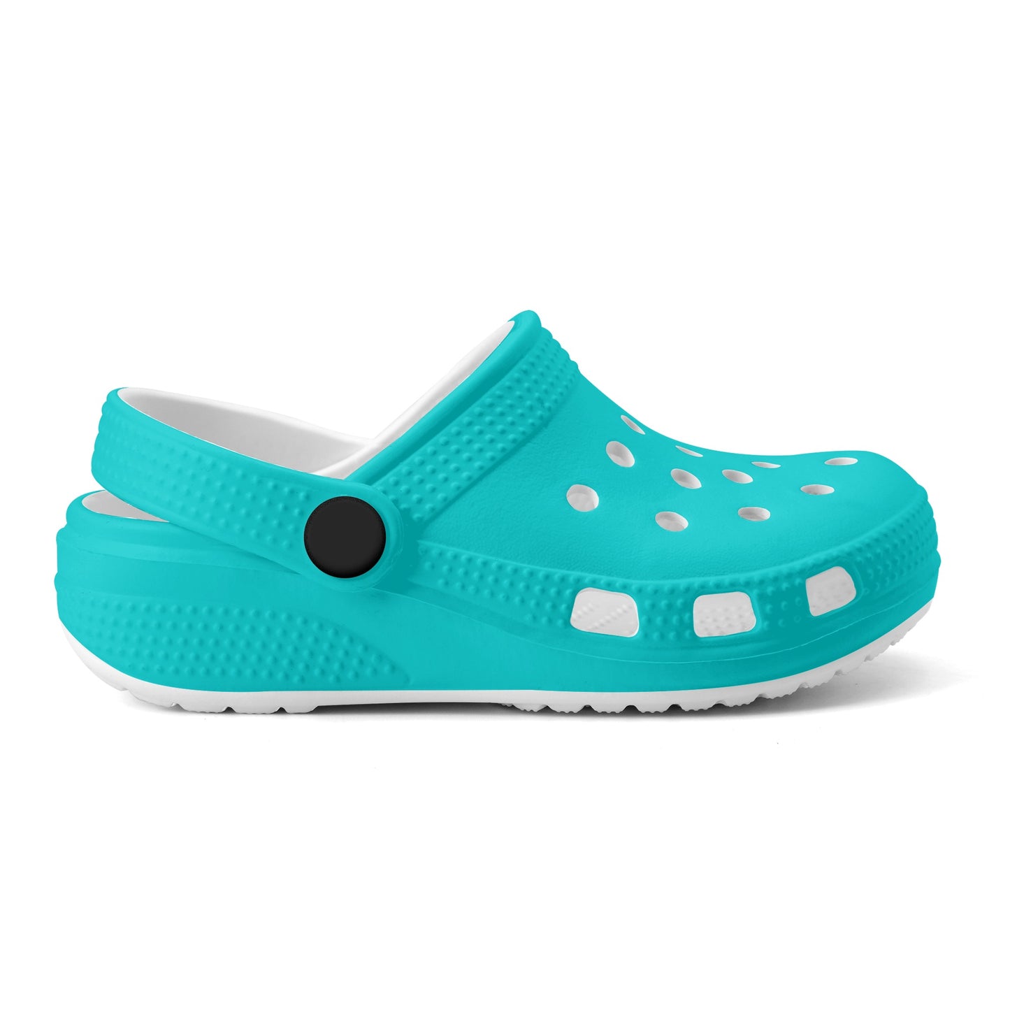 Kids Crocodile Clogs Everyday Play, Beach, and Activity Slip On Shoes in Teal, Tan, & Green - OCEANE