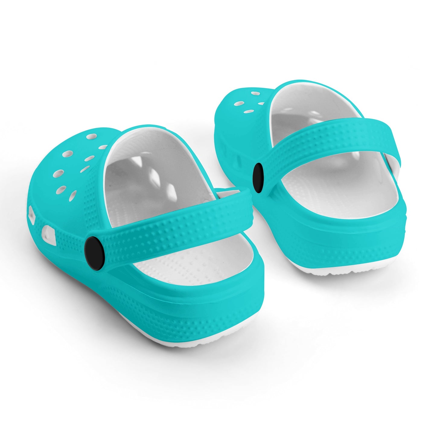 Kids Crocodile Clogs Everyday Play, Beach, and Activity Slip On Shoes in Teal, Tan, & Green - OCEANE