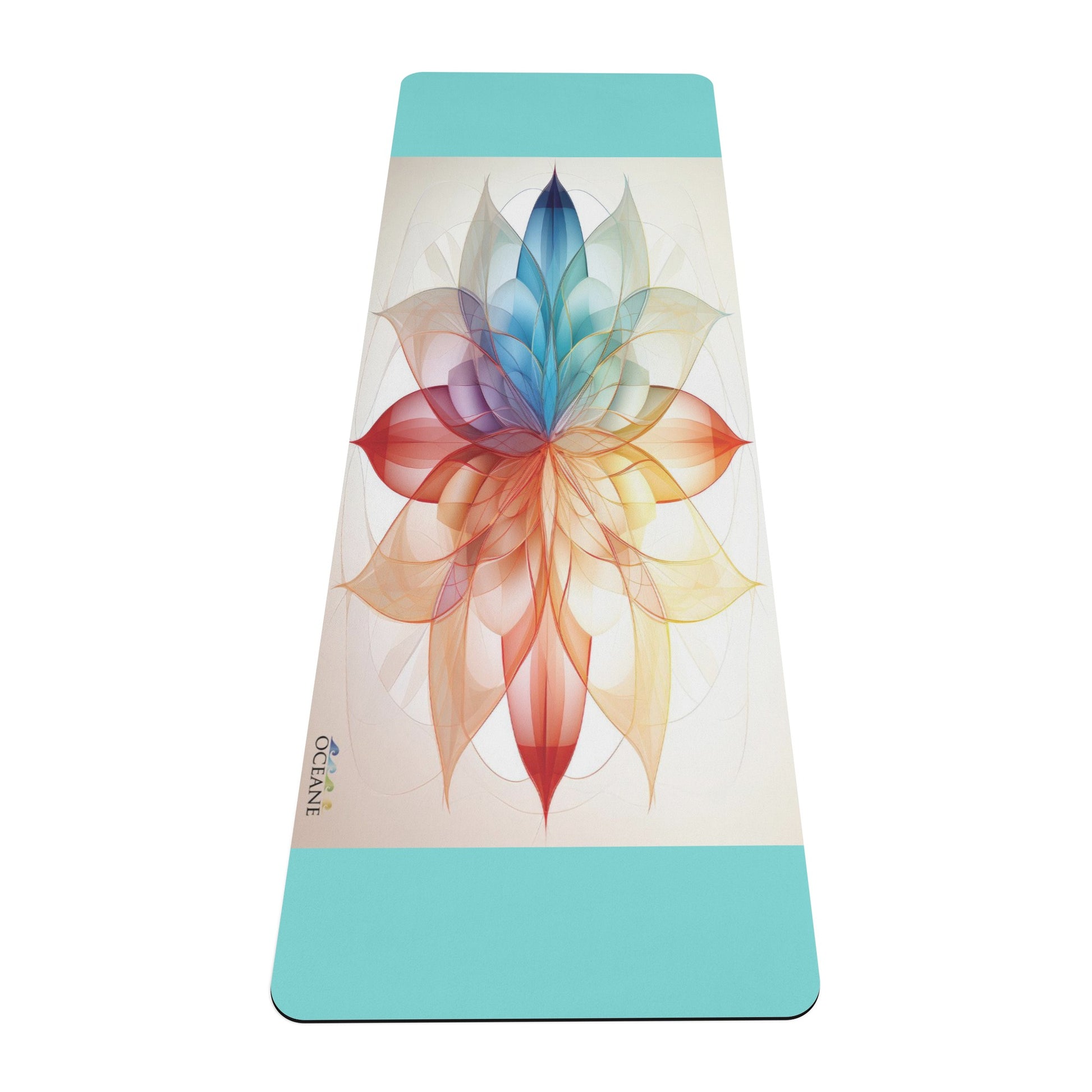 Flower of Life Yoga Mat  Color Focus Mandala 4mm Rubber - OCEANE