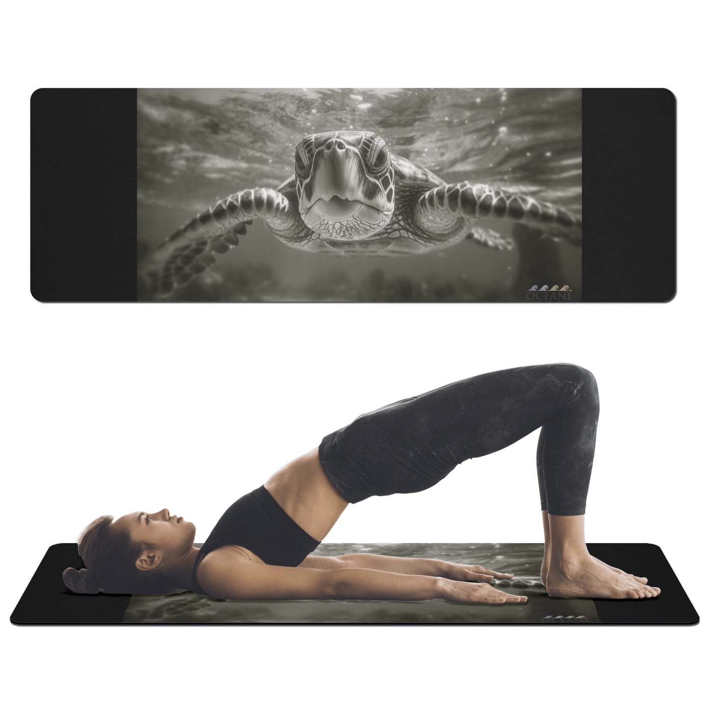 Sea Turtle Life Yoga Mat Ocean Portrait Yoga Mat - OCEANE