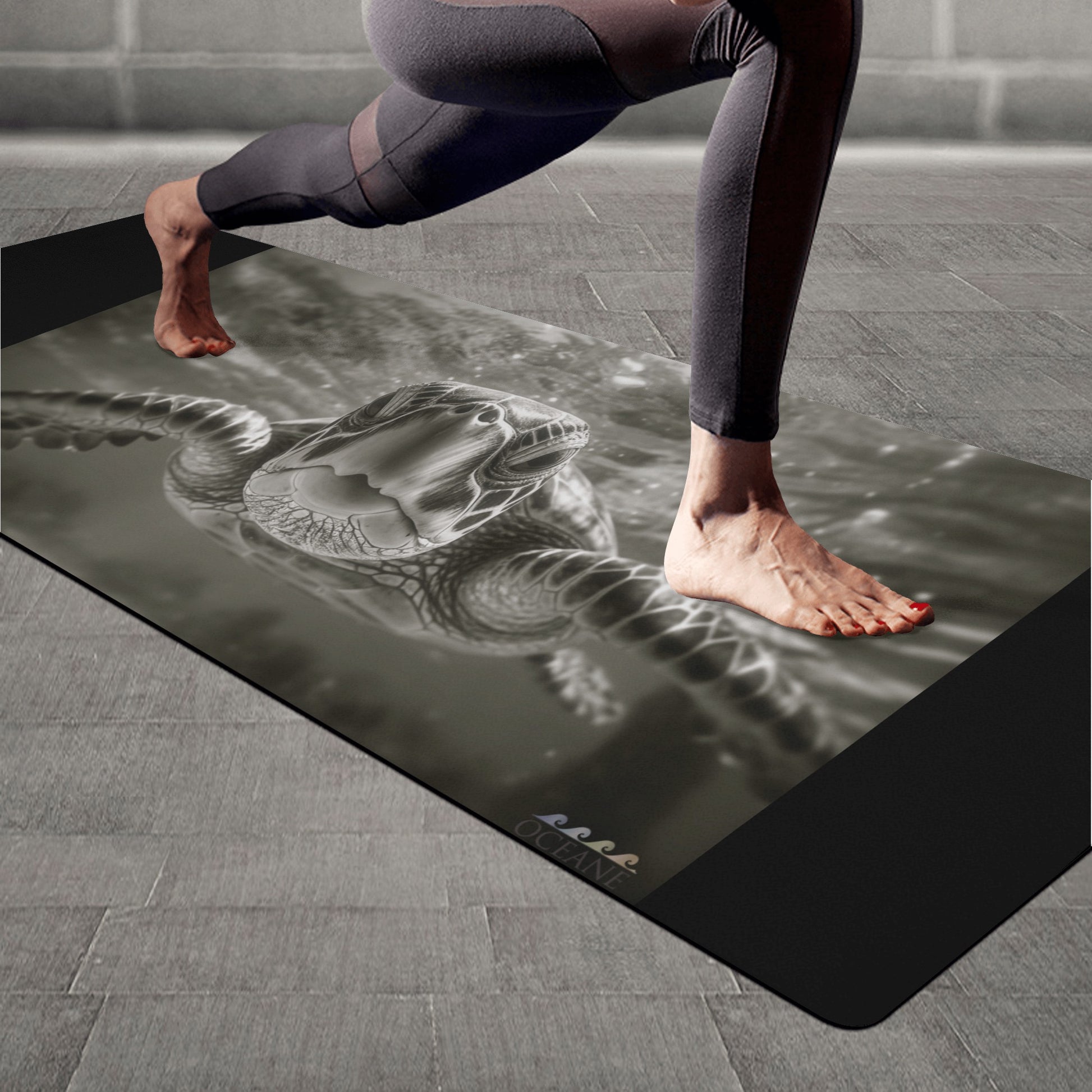 Sea Turtle Life Yoga Mat Ocean Portrait Yoga Mat - OCEANE