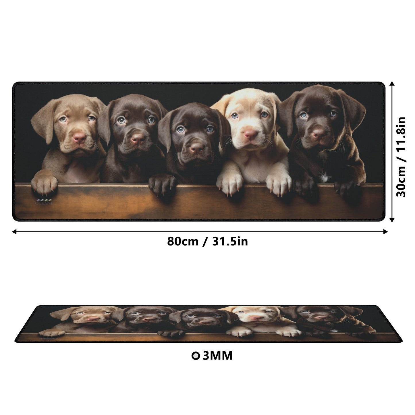 DOG LAB PUPPIES COUNTRY LIVING XL Mouse Mat for Computer & Office Décor