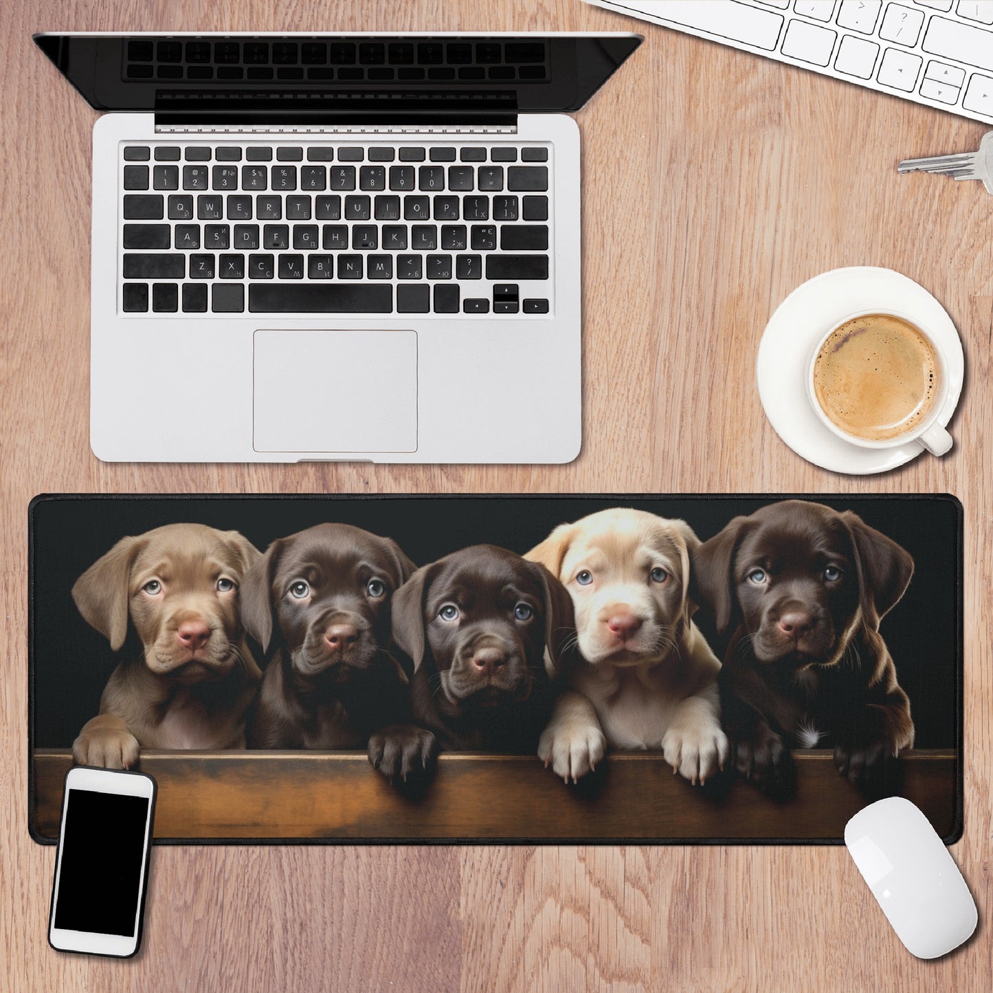 DOG LAB PUPPIES COUNTRY LIVING XL Mouse Mat for Computer & Office Décor