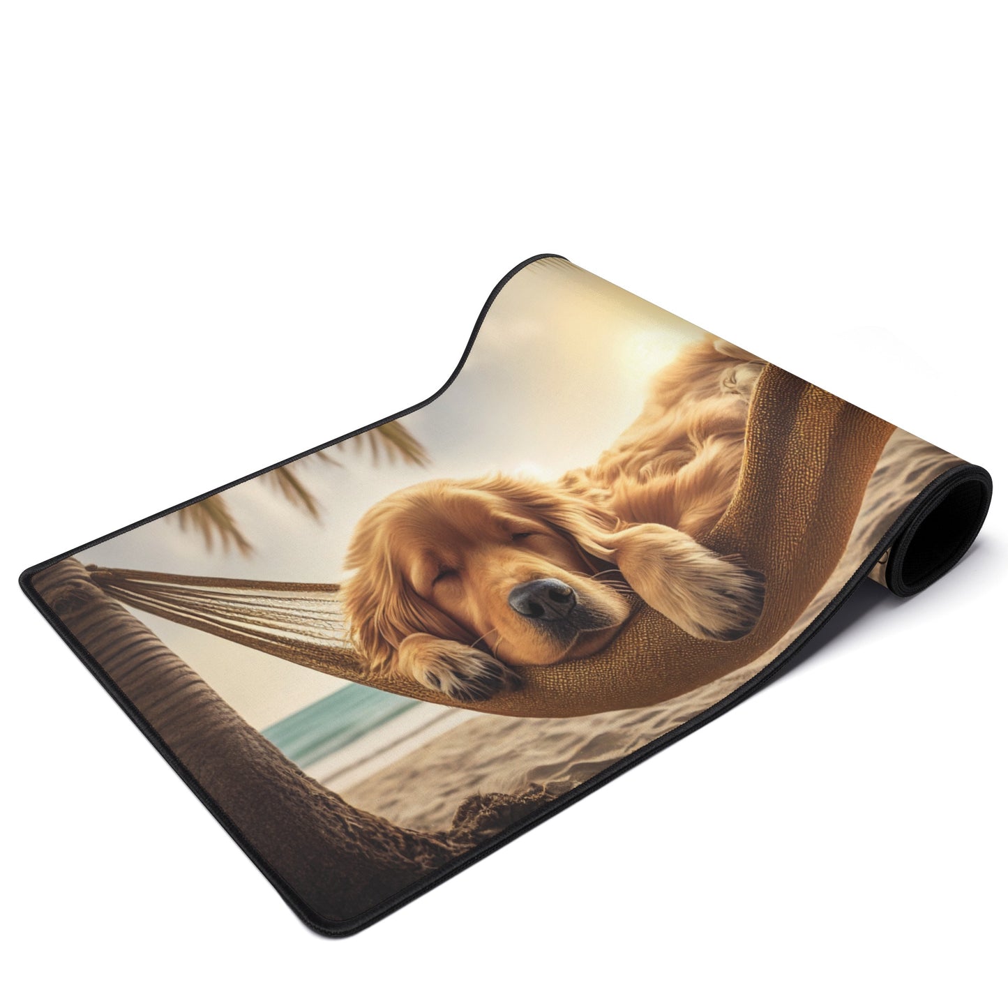 Beach Life Puppy Dog Hammock XL Mouse Mat for Computer & Office Décor