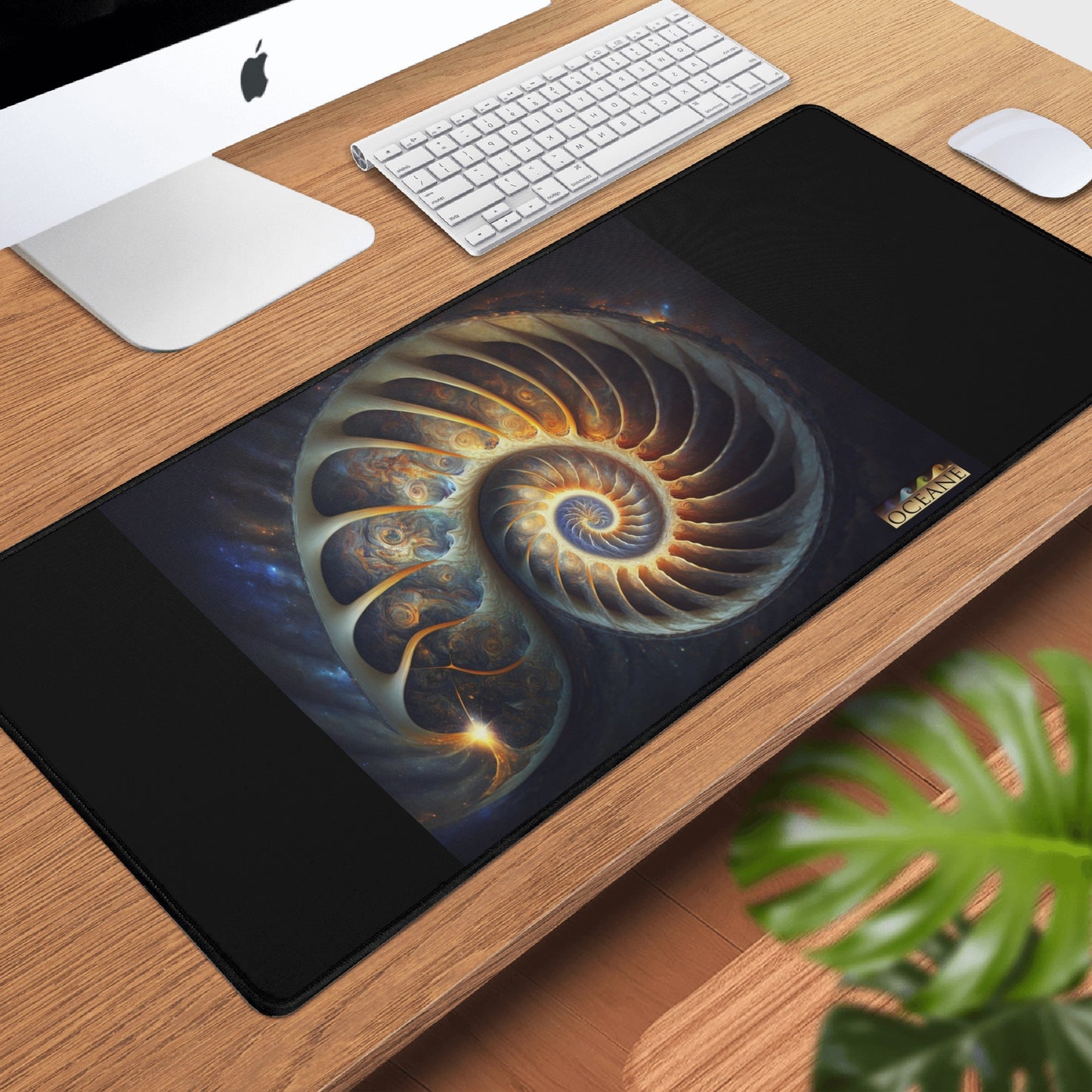 STAR GALAXY UNIVERSE FIBONACCI NAUTILUS SHELL XL Mouse Mat for Computer & Office Décor