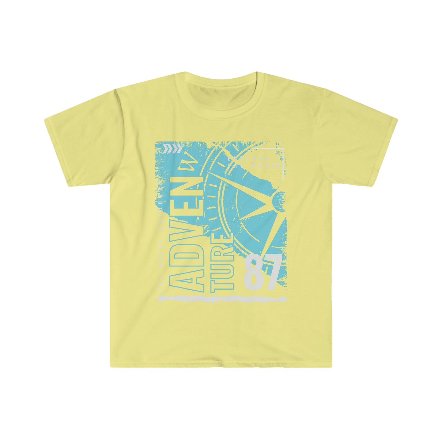 GREAT  ADVENTURE Compass Softstyle T-Shirt - OCEANE