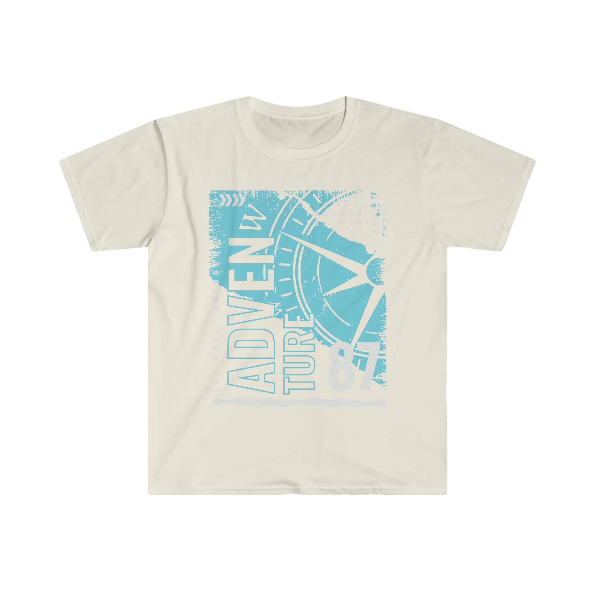 GREAT  ADVENTURE Compass Softstyle T-Shirt - OCEANE