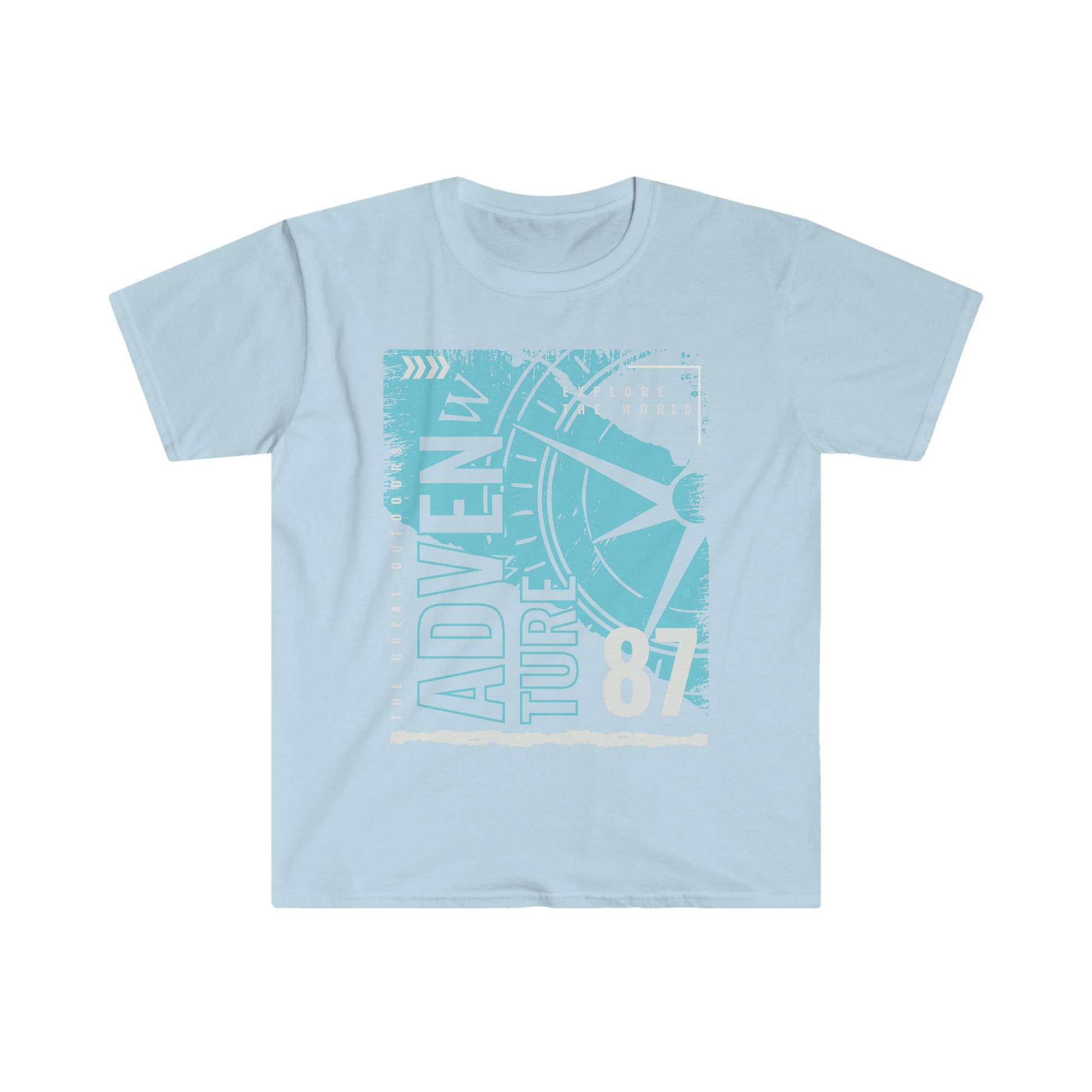 GREAT  ADVENTURE Compass Softstyle T-Shirt - OCEANE