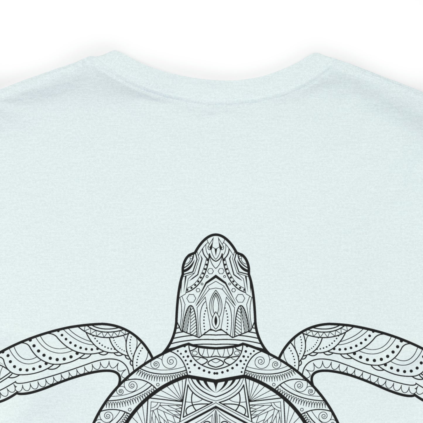 GET SALTY Living the Ocean Life, Turtle print -black- on Super Soft Jersey Short Sleeve Tee - OCEANE